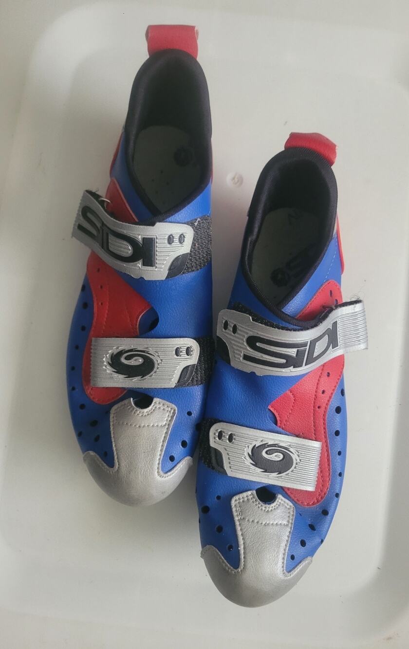 Sidi T-1 Cycling Triathlon Shoe Blue, Red and Gray Men's 42 (9)